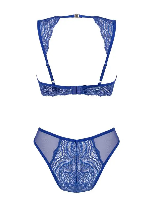 Obsessive - Giselia Kanten BH Set - Blauw 6 Obsessive - Giselia Kanten BH Set - Blauw - Afbeelding 4