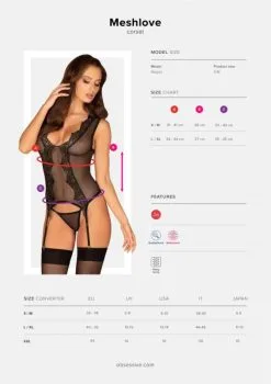 Obsessive - Jarreteltop En String MESHLOVE - Zwart -Masturbators winkel Obsessive Jarreteltop en String MESHLOVE zwart 3 0e376aec cb9a 405f 979b dc0ea68e00e2