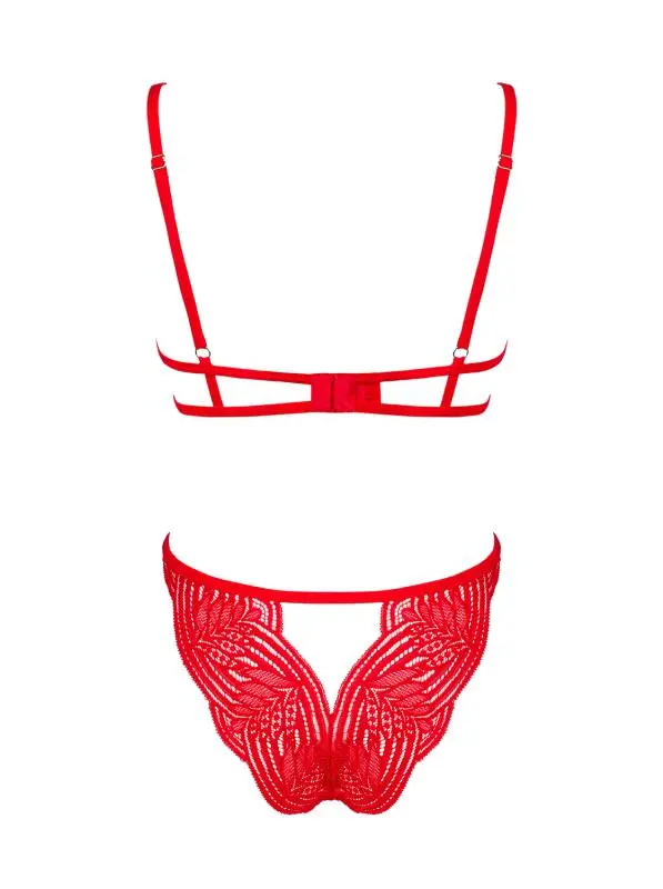 Obsessive - Mellania BH Set Met Sexy String - Rood 6 Obsessive - Mellania BH Set Met Sexy String - Rood - Afbeelding 4