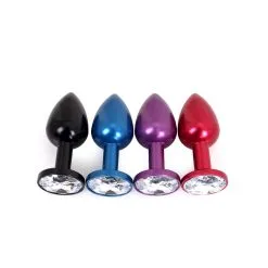 Kiotos Steel Paarse Aluminium Buttplug Met Wit Sierkristal 8 Kiotos Steel Paarse Aluminium Buttplug Met Wit Sierkristal -Masturbators winkel Paarse Aluminium Buttplug met wit Sierkristal 3