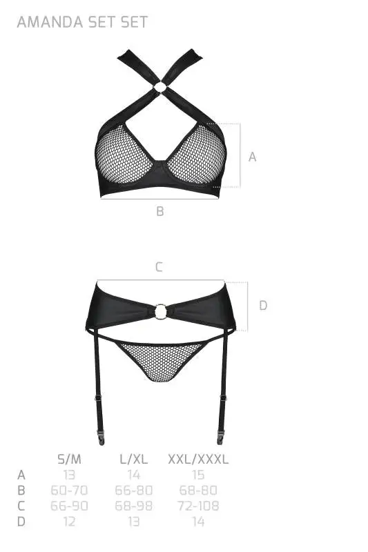Passion - Lingerieset Amanda - Zwart 7 Passion - Lingerieset Amanda - Zwart - Afbeelding 5