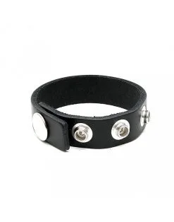 Rimba Bondage Play Penisbandje - Penis Strap - Cockring Van Leer Met Drukknopen Van Extra Stevig Leer