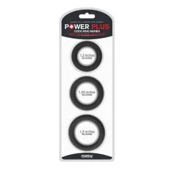 Lovetoy Powerplus Cockringen Set Siliconen - Zwart -Masturbators winkel Powerplus Cockringen set siliconen zwart 3