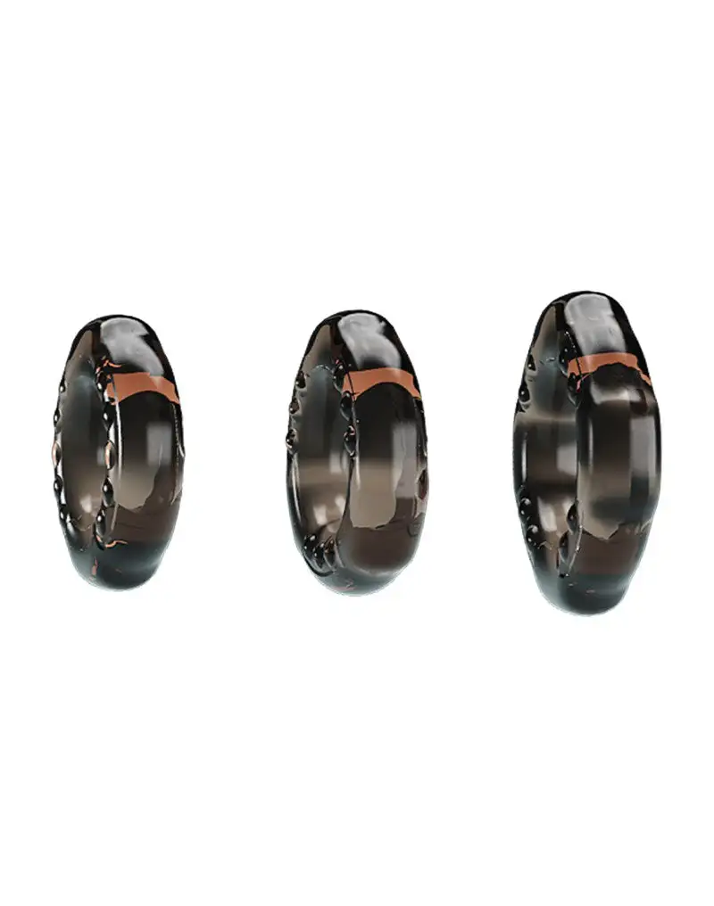 Pretty Love - Yvonne - Set Van 3 Rekbare Cockringen - Zwart Transparant 8 Pretty Love - Yvonne - Set Van 3 Rekbare Cockringen - Zwart Transparant - Afbeelding 6