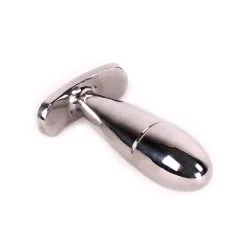 Kiotos RVS Vinger Buttplug Met Rood Sierkristal -Masturbators winkel RVS Vinger Buttplug met rood sierkristal 3