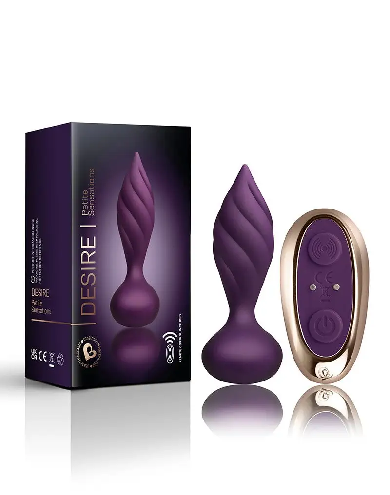 Rocks Off Rocks-off - Anaal Vibrator/Vibrerende Buttplug Met Afstandsbediening Petite Sensations Desire - Paars 4 Rocks Off Rocks-off - Anaal Vibrator/Vibrerende Buttplug Met Afstandsbediening Petite Sensations Desire - Paars - Afbeelding 2