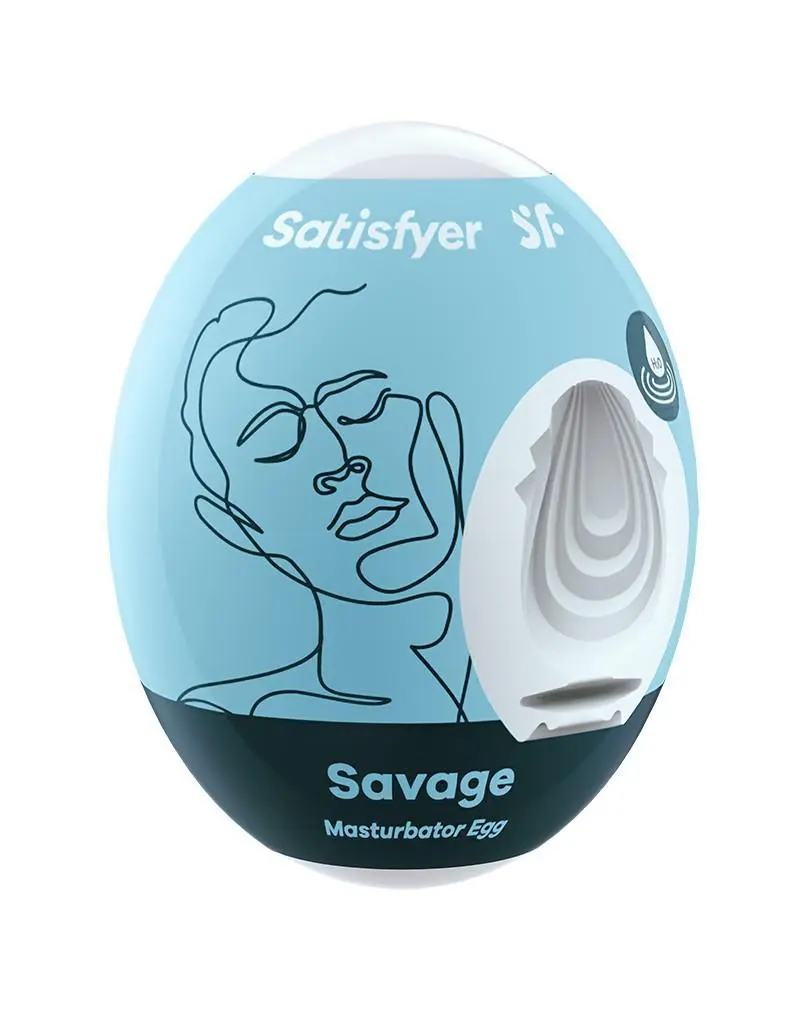 Satisfyer - Mini Masturbator Savage - Lichtblauw 3 Satisfyer - Mini Masturbator Savage - Lichtblauw