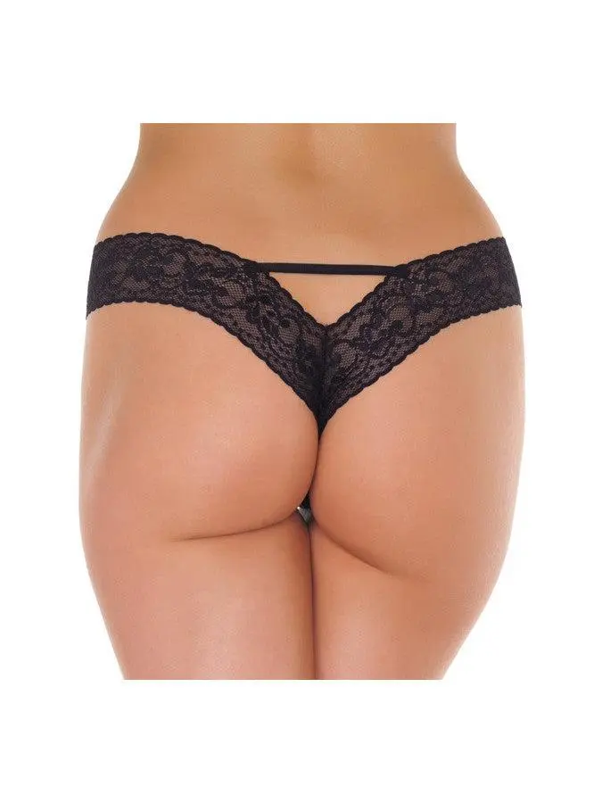 Amorable By Rimba Slipje V-shape Met Bandjes En Strikje - Zwart 4 Amorable By Rimba Slipje V-shape Met Bandjes En Strikje - Zwart - Afbeelding 2