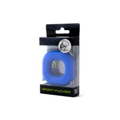 Sport Fucker - Liquid Siliconen Big Boner Elastische Cockring - Blauw -Masturbators winkel Sport Fucker Liquid Siliconen Big Boner Elastische Cockring blauw 3