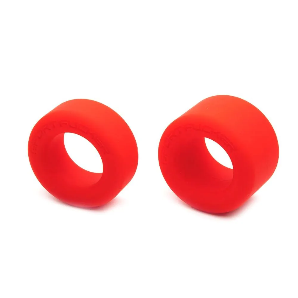Sport Fucker - Nut Job Set Van 2 Rekbare Cockringen/ball Stretchers - Rood 3 Sport Fucker - Nut Job Set Van 2 Rekbare Cockringen/ball Stretchers - Rood