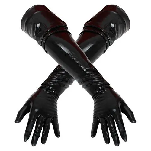 The Latex Collection - Lange Latex Handschoenen - Zwart 4 The Latex Collection - Lange Latex Handschoenen - Zwart - Afbeelding 2