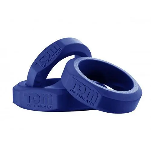 Tom Of Finland - Cockring Set - 3 Stuks - Blauw 3 Tom Of Finland - Cockring Set - 3 Stuks - Blauw