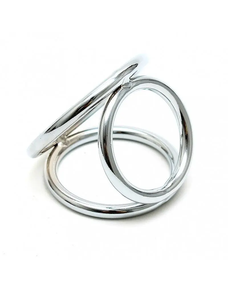 Rimba Bondage Play Triangel Cock & Balls Cockring Van Metaal 4 Rimba Bondage Play Triangel Cock & Balls Cockring Van Metaal - Afbeelding 2