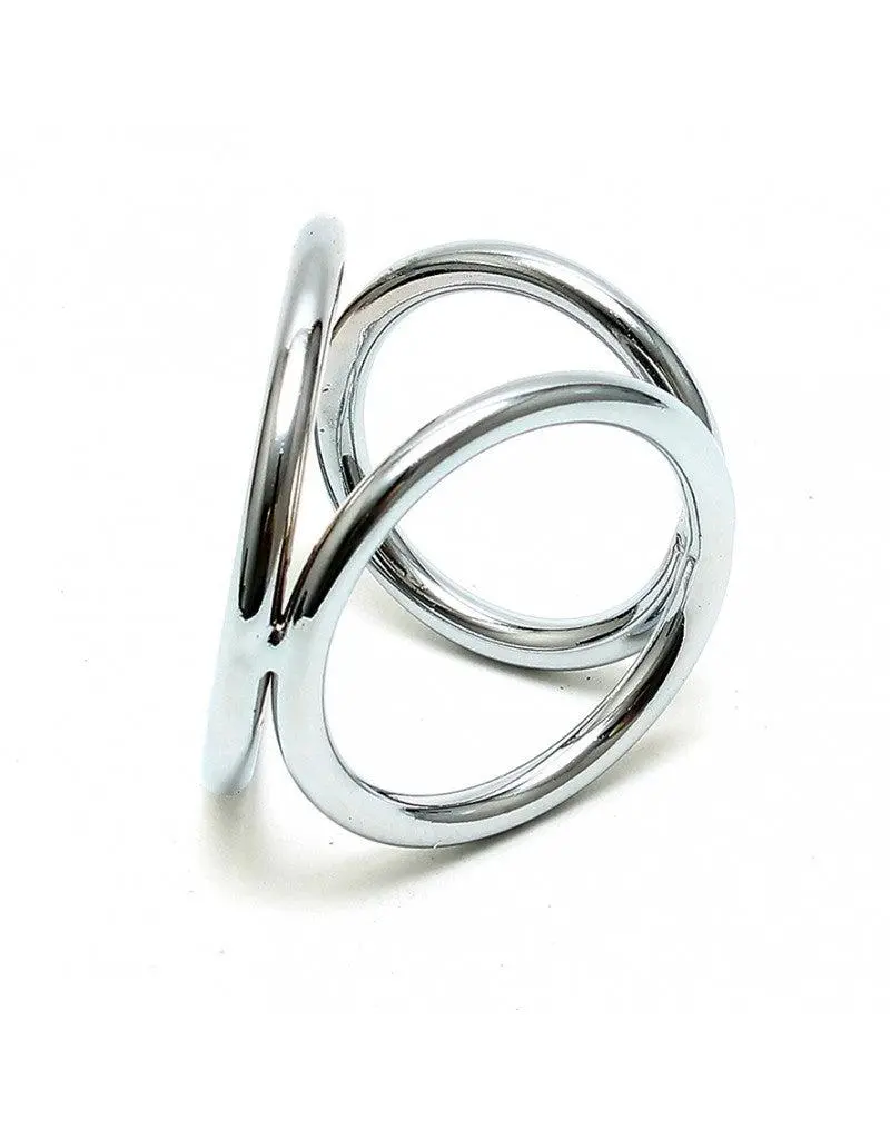 Rimba Bondage Play Triangel Cock & Balls Cockring Van Metaal 6 Rimba Bondage Play Triangel Cock & Balls Cockring Van Metaal - Afbeelding 4